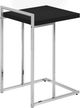 Monarch Specialties Inc. Black 25"H Accent Table with Chrome Metal Base-1