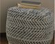 Signature Design by Ashley® Chevron Blue Pouf-1