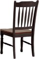 A-America® British Isles Antique Oak/Black Slatback Dining Side Chair-1