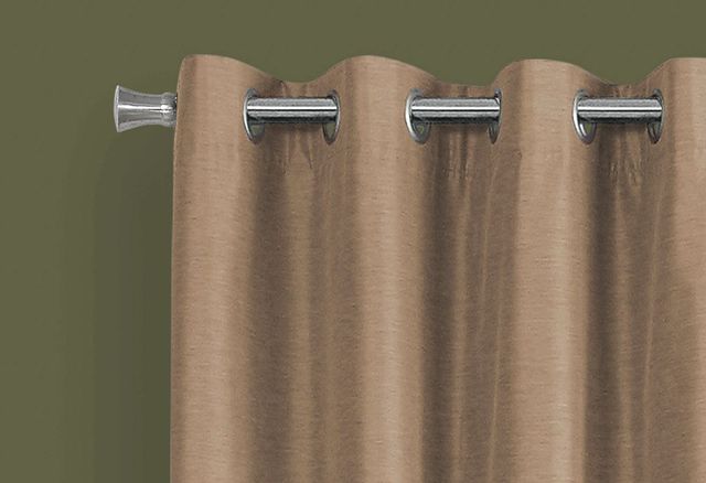 Monarch Specialties Inc. 2-Piece Brown 52" x 84" Solid Blackout Curtain Panel Set-4