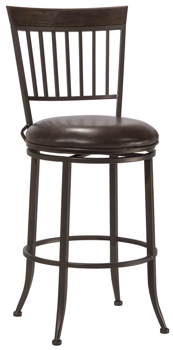 HH2 Home Hawkins Brown Swivel Bar Stool-0