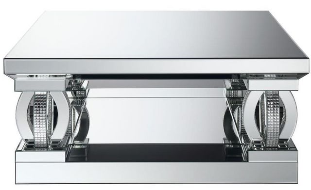 Coaster® Amalia 2-Piece Silver Mirrored Occasional Table Set-1