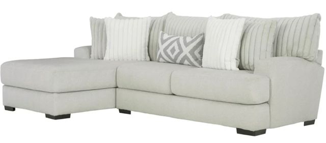 Inspired Home 938 2-Piece Tweed Silver Left-Arm Facing Sectional and Chaise-0