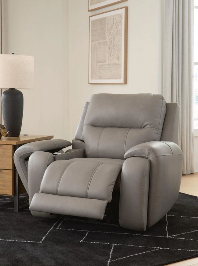 Signature Design by Ashley® Trendsetter Ash Power Recliner with Audio Seating-2