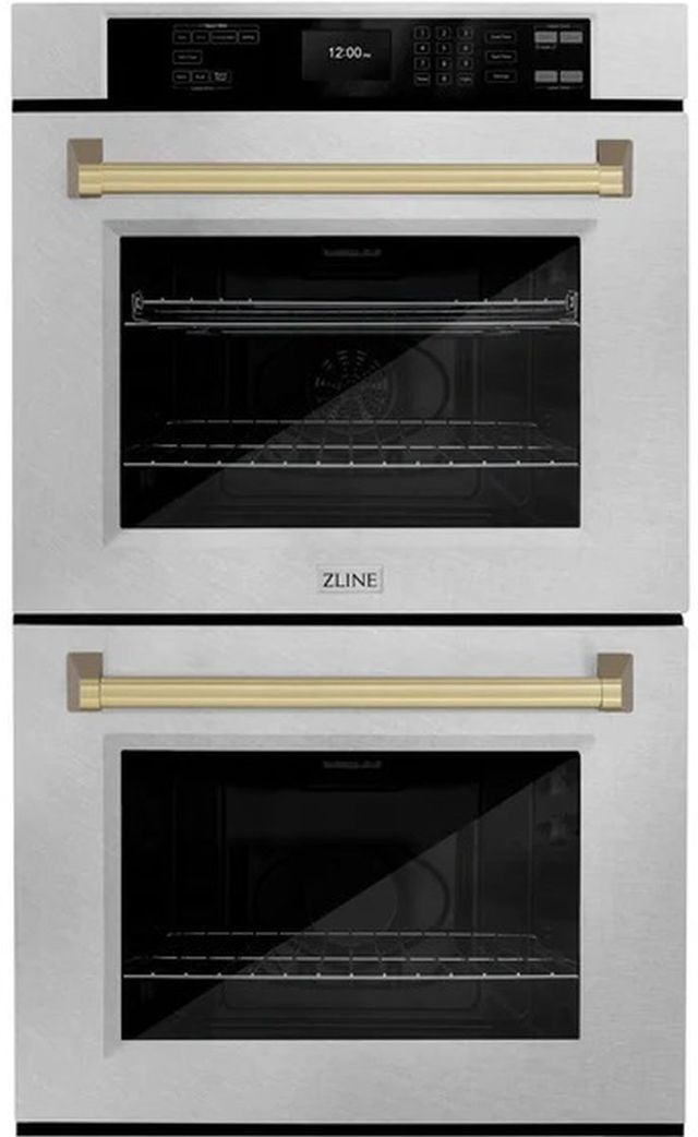 ZLINE Autograph Edition 30" Satin Stainless Steel Double Electric Wall Oven-0