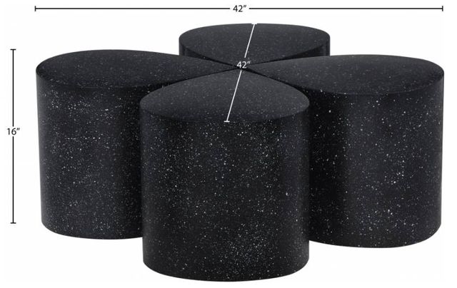 Meridian Furniture Petal 4-Piece Black Coffee Table Set-3
