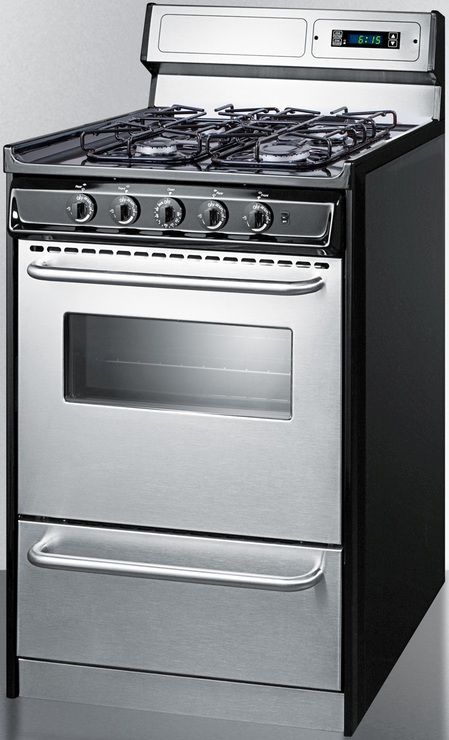 Summit® 20" Stainless Steel Freestanding Gas Range-3