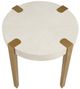 Steve Silver Co. Gracie White End Table with Gold Base-2