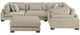 Homelegance® Tinley 5-Piece Brown 135" Modular Sectional with Ottoman-2