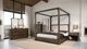 Furniture of America® Vellara 4-Piece Dark Walnut Queen Canopy Bedroom Set-0