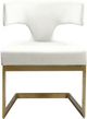 Meridian Furniture Alexandra Cream/Gold Dining Chair-1