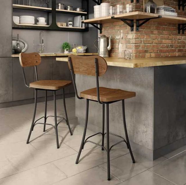Amisco Customizable Bean Swivel Counter Stool-2