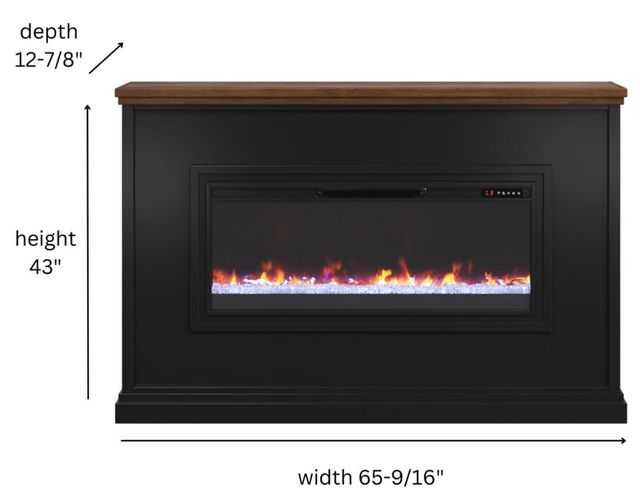 Legends Home Real Cozy Sonoma Black/Whiskey Fireplace Mantel-1