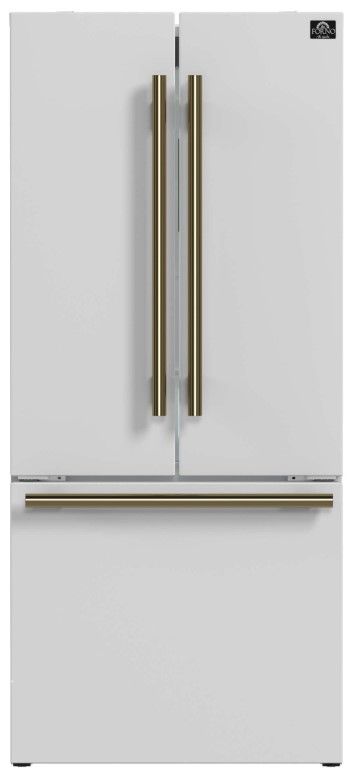 FORNO® Espresso Gallipoli 30 in. 17.5 Cu. Ft. White Counter Depth French Door Refrigerator-0
