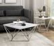 Homelegance® Alfeo White End Table with Silver Base-1