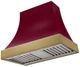 AGA Cascade 36" Cranberry Wall Mounted Range Hood  with Antique Brass  Trim-0