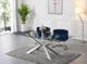 Meridian Furniture Gianna Navy/Chrome Velvet Dining Chair-4