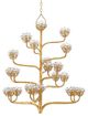 Currey & Company Agave Americana Contemporary Gold Leaf Chandelier-0