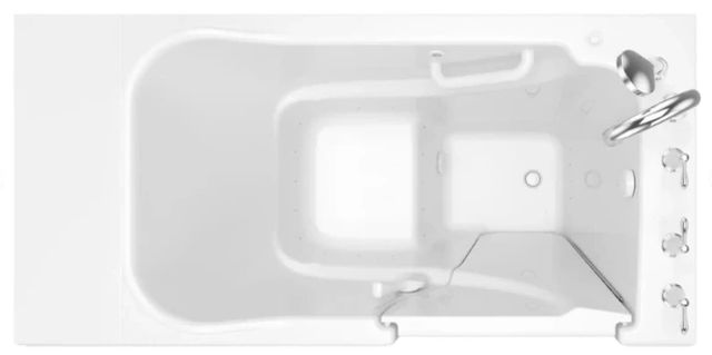 American Standard Gelcoat White 30” x 52” x 42" Walk-In Bathtub with Combination Air Spa system and Whirlpool Massage System - Left Hand Door and Drain-1