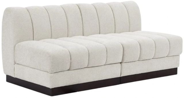 Meridian Furniture Quinn 2-Piece Cream Modular Armless Sofa-0