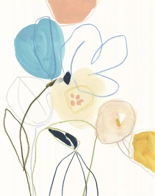 Classy Art Contour Garden III by June Erica Vess Wall Art-1