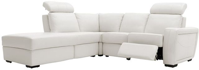 Fornirama Classic White Reclining Sectional-1