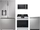 LG 4 Piece PrintProof® Stainless Steel Gas Kitchen Package-0