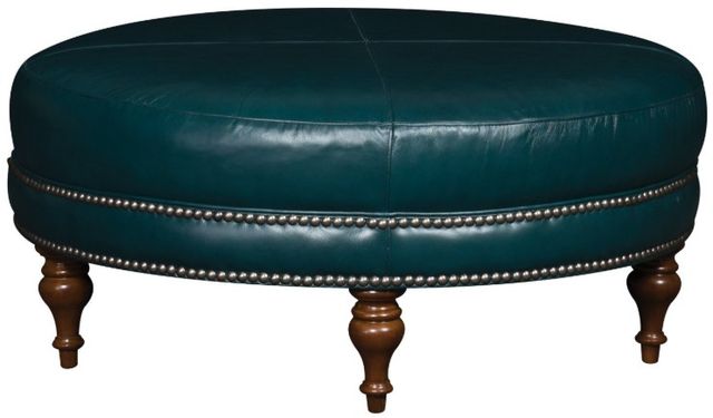 Mayo Furniture Customizable Leather Table Ottoman with Nailhead Trim-0