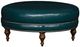 Mayo Furniture Customizable Leather Table Ottoman with Nailhead Trim-0