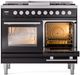 Ilve® Professional Plus II 40" Glossy Black Pro Style Dual Fuel Range-3