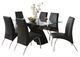 Furniture of America® Wailoa 7-Piece Black/Chrome Dining Set-0