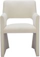 Zuo® Modern Minet Linen White Dining Arm Chair-1