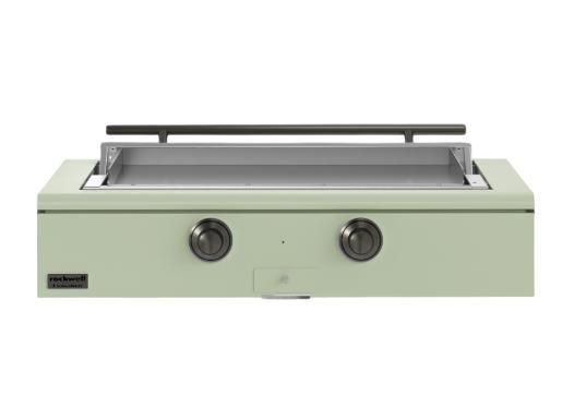 Caliber™ Rockwell Social 48" Sage Built-In Liquid Propane Outdoor Griddle with Pewter Hardware-0