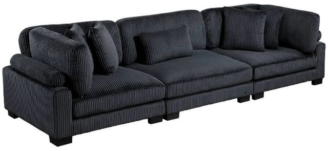 Homelegance® Traverse 3-Piece Black Sectional Sofa-0