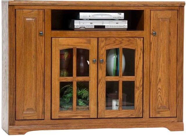 American Heartland Manufacturing Oak 55" Arched Base Tall TV Stand-0