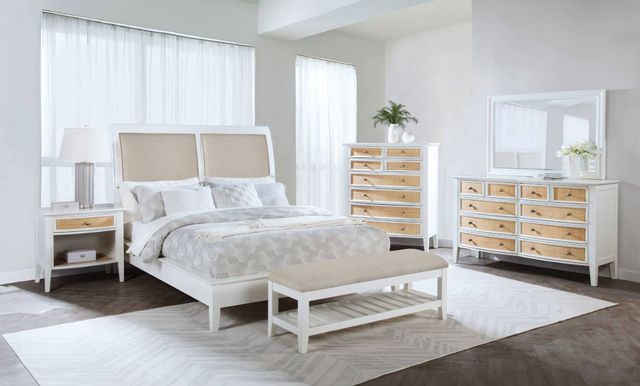 Coaster® Bexhill 5-Piece White Eastern King Bedroom Set-8