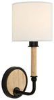 Uttermost® Franconia Blond Wood/Matte Black Sconce-0