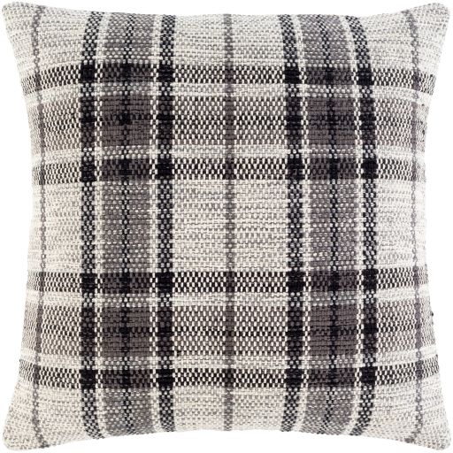 Surya Jacobean Charcoal 20"x20" Toss Pillow with Down Insert-0