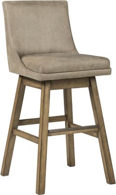 Signature Design by Ashley® Tallenger Tall Beige Upholstered Swivel Bar Stool 