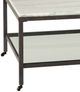 Bassett Mirror Whitman Ivory Rectangular Cocktail Table with Bronze Base-2