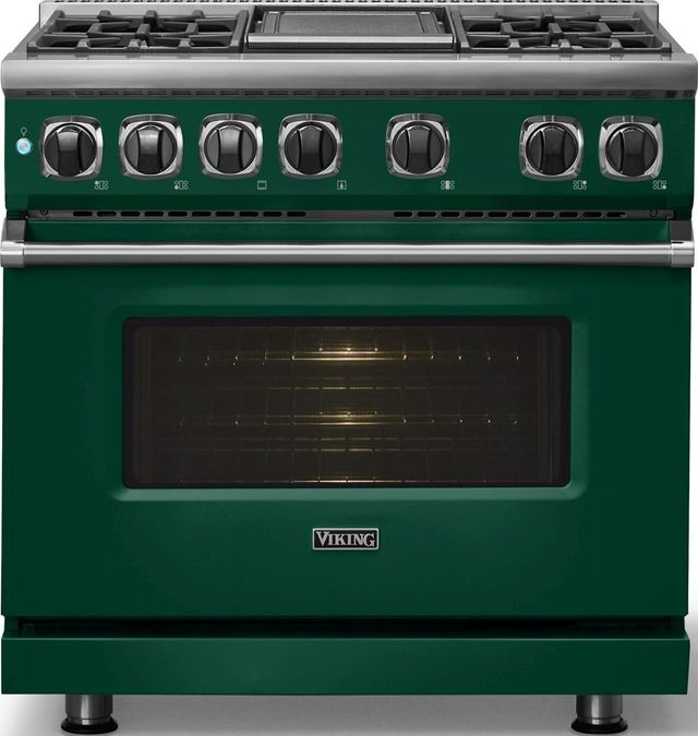 Viking® 7 Series 36" Ivy Pro Style Dual Fuel Range with Griddle-2