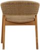 Dovetail Furniture Arrow Natural Wicker/Wooden Outdoor Dining Chair-3