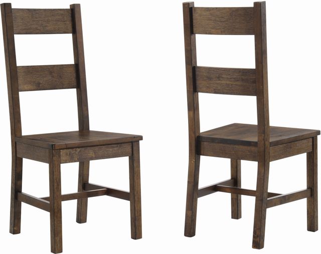 Coaster® Coleman 7-Piece Rustic Golden Brown Dining Table Set-2