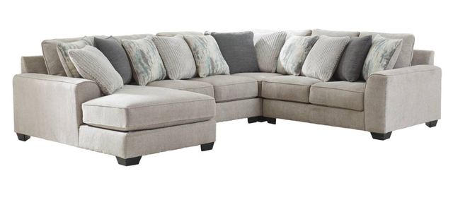 Benchcraft® Ardsley 2-Piece Pewter Sectional with Ottoman-1