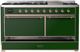 Ilve® Majestic III 60" Emerald Green Pro Style Dual Fuel Liquid Propane Range with Solid Door and Copper Trim-1