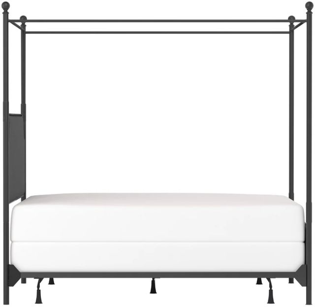 HH2 Home McArthur Gray/Matte Black Queen Canopy Bed-3