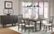Elements International Sawyer 7-Piece Cream/Smokey Dark Ash Dining Set-3