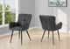 Monarch Specialties Inc. 2-Piece Black 33" Faux Leather Dining Chair Set with Tufted Back-1