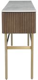 Fairfield® Dimitri Kafe 72" Console Table with White Marble Top-2