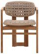 Dovetail Furniture Jovita Beige/Natural Teak/Wicker Outdoor Dining Chair-1